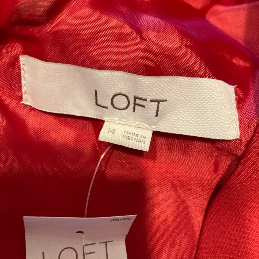 LOFT Red Sleeveless Button Front Mini Dress - Picture 13 of 13